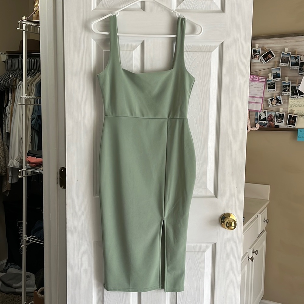 NASTY GAL Square Neck Bodycon Dress